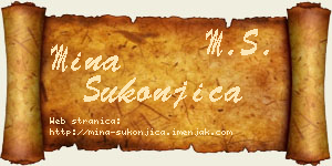 Mina Sukonjica vizit kartica